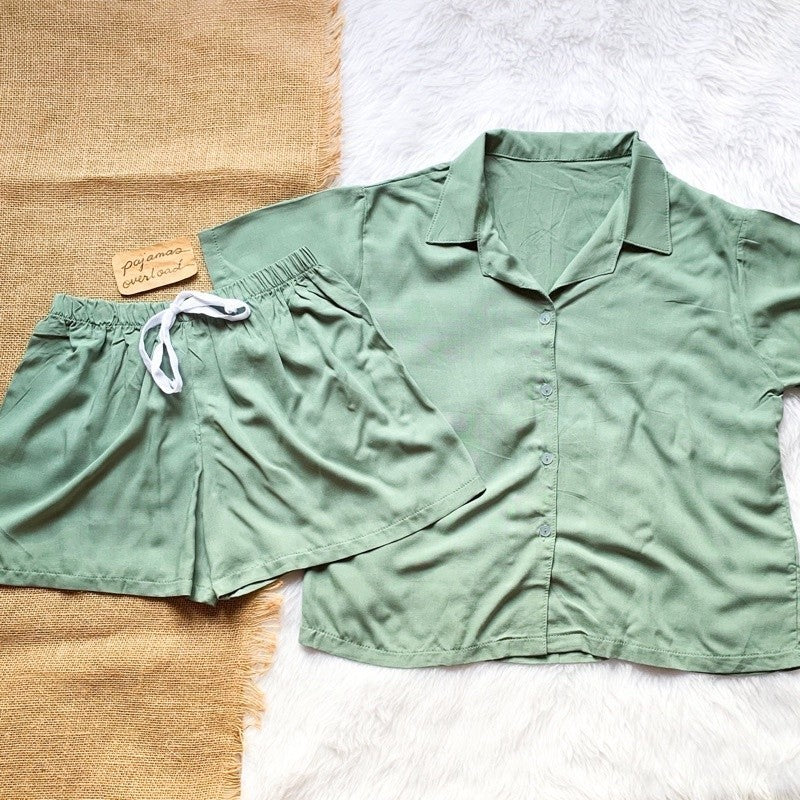 JOY | challis shortsleeves top + shorts sleepwear set | PajamasOverload