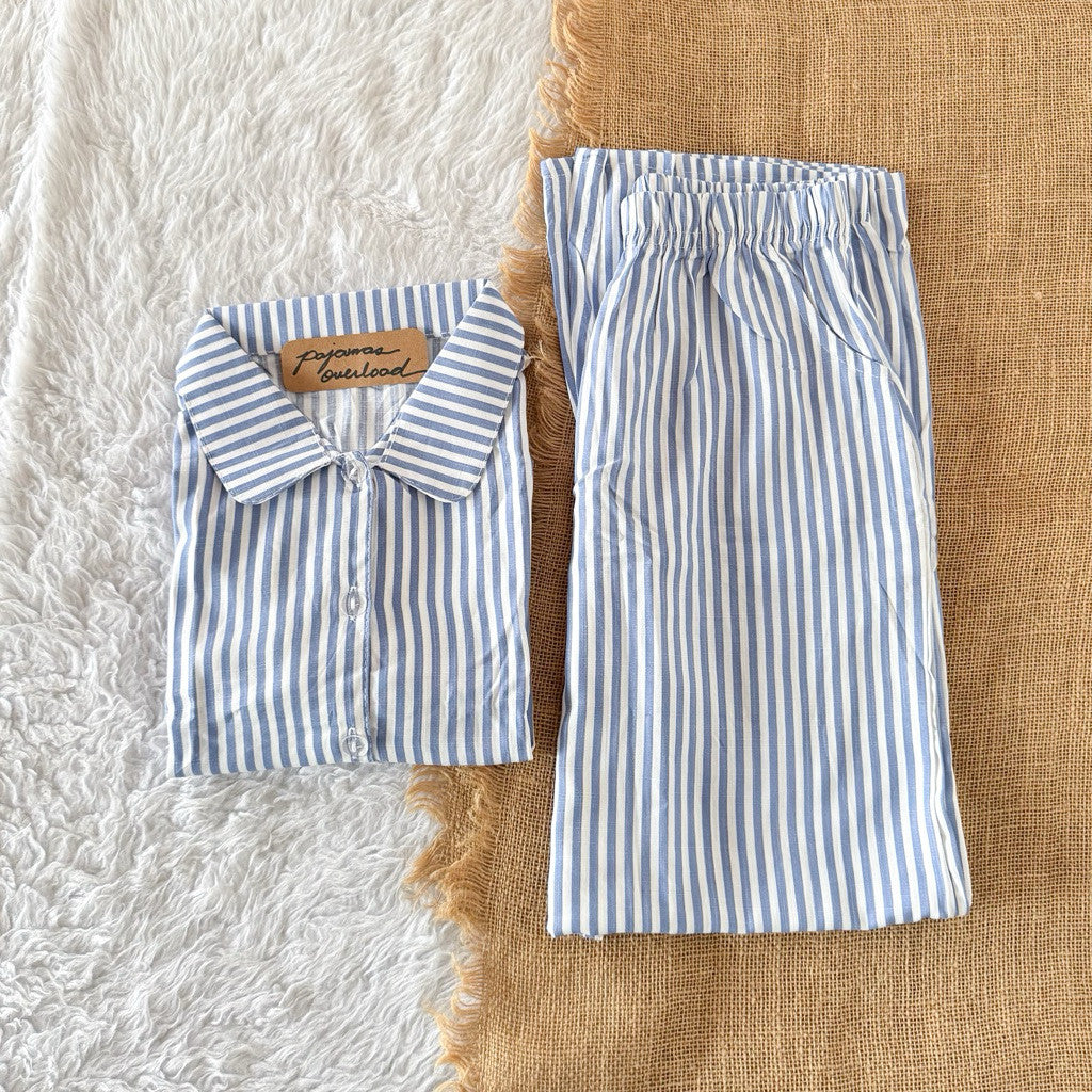 JULIANA PANTS | soft linen shortsleeves + shorts buttondown set | PajamasOverload