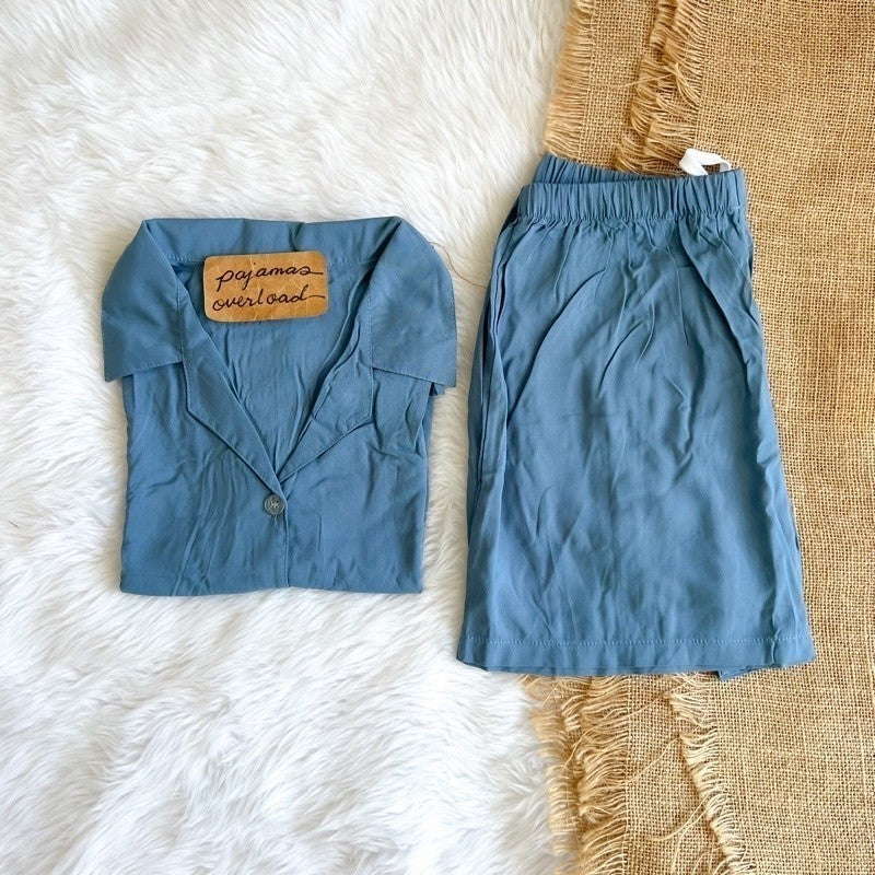 JOY | challis shortsleeves top + shorts sleepwear set | PajamasOverload
