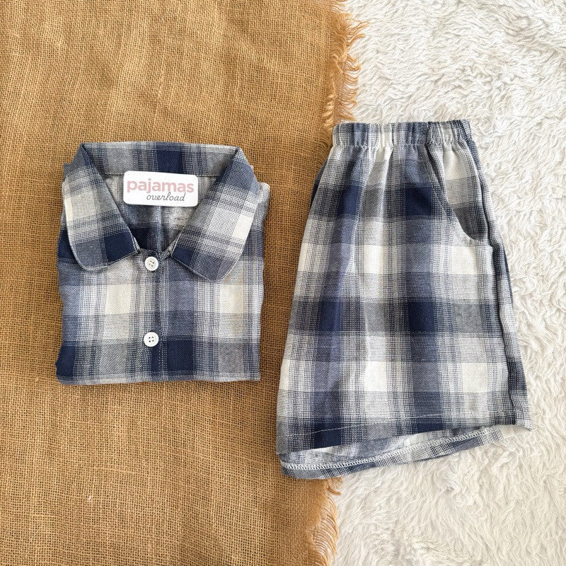 JULIANA | koreanwoven/twill/specialfabric shortsleeves + shorts buttondown set | PajamasOverload