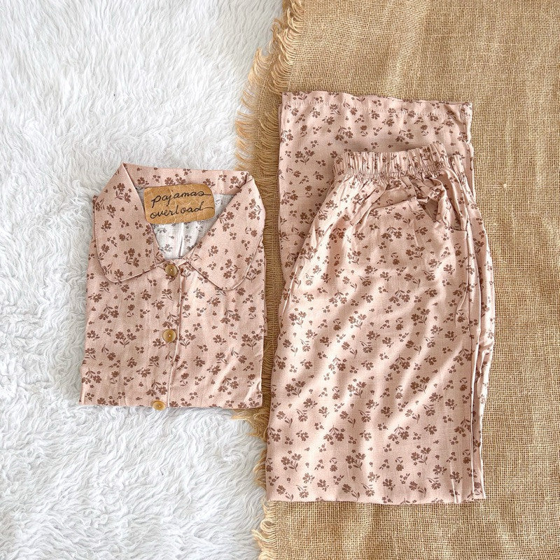 JULIANA PANTS | soft linen shortsleeves + shorts buttondown set | PajamasOverload