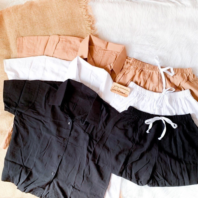 JOY | challis shortsleeves top + shorts sleepwear set | PajamasOverload