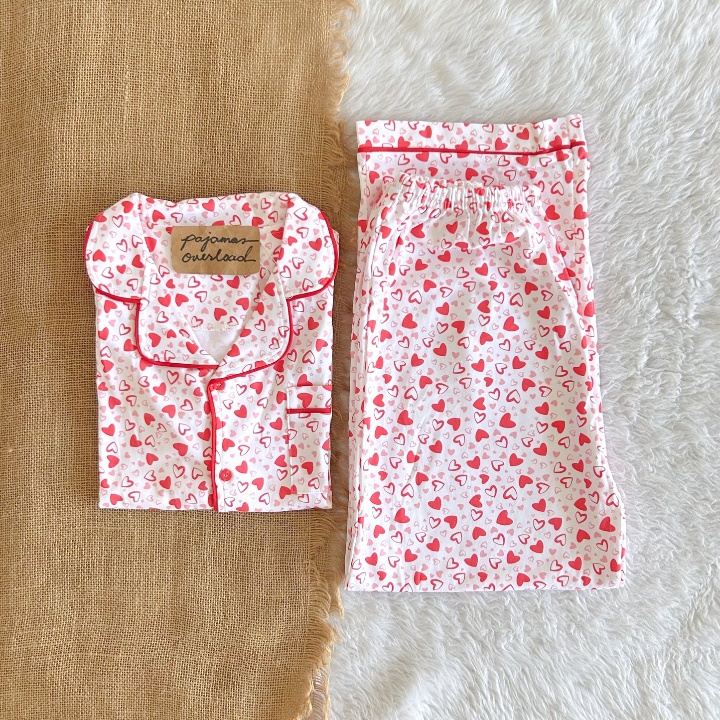 Juicy couture | cotton shortsleeves top + pants sleepwear pajama set | PajamasOverload
