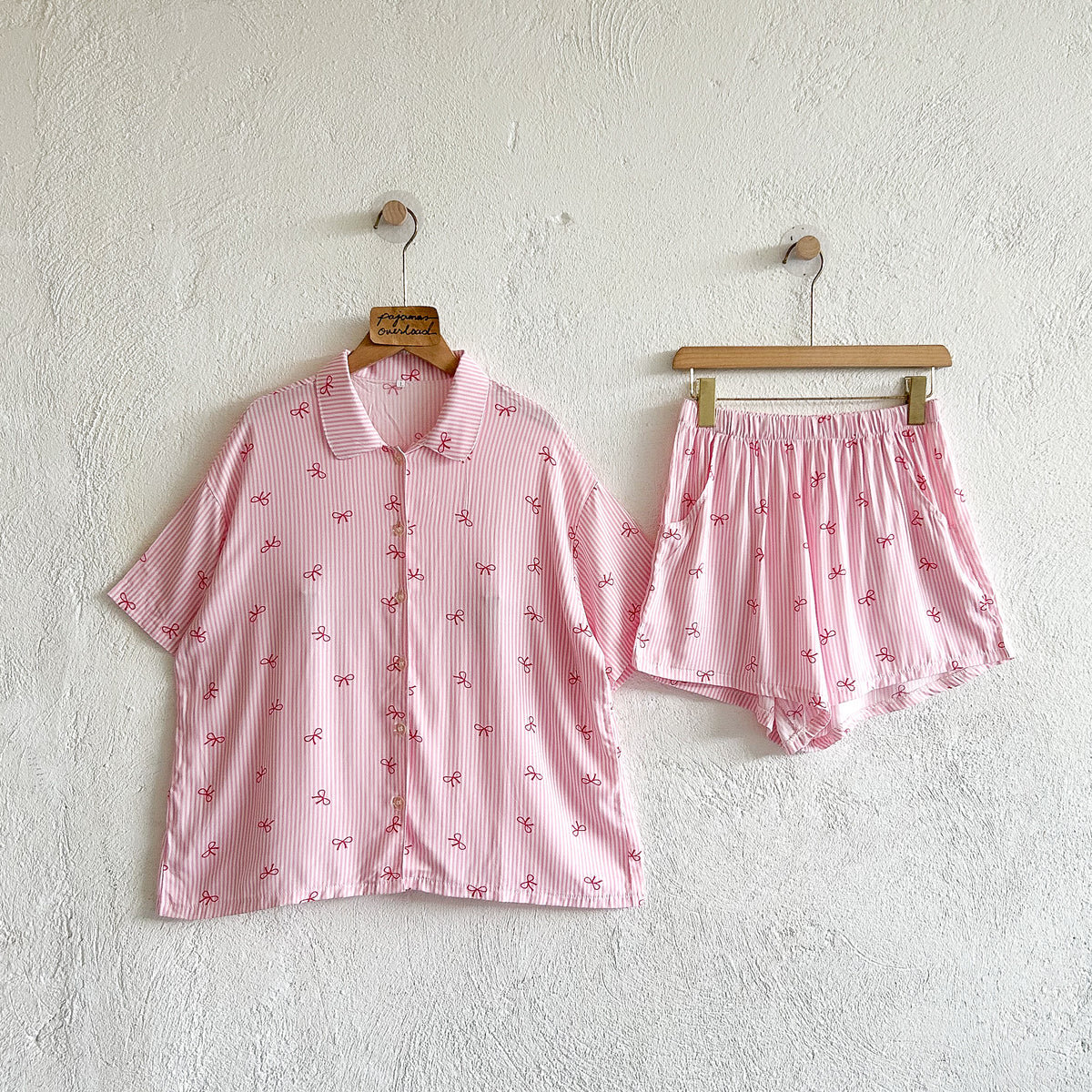 JULIANA | soft linen shortsleeves + shorts buttondown set | PajamasOverload