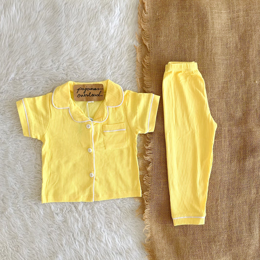 ERIN KIDS | cotton shortsleeves top + pants sleepwear pajama set | PajamasOverload