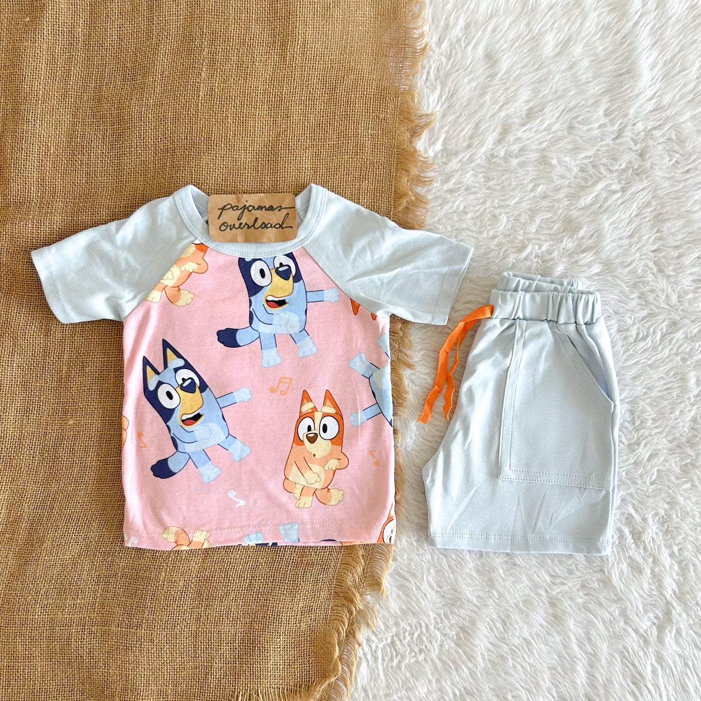 RYGEL KIDS | cotton shortsleeves top + shorts sleepwear pajama set | PajamasOverload