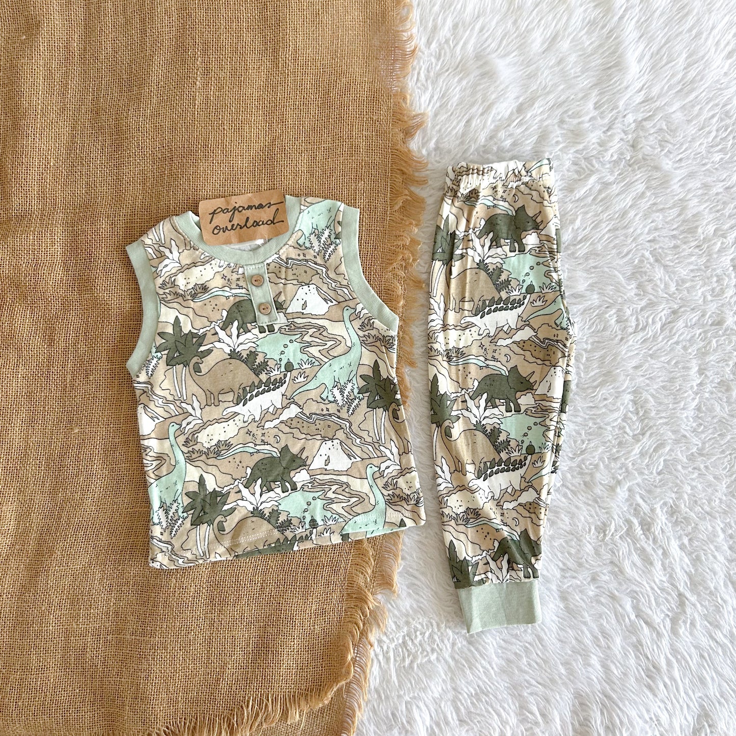 CLARK KIDS | cotton sando top + pants sleepwear pajama set | PajamasOverload