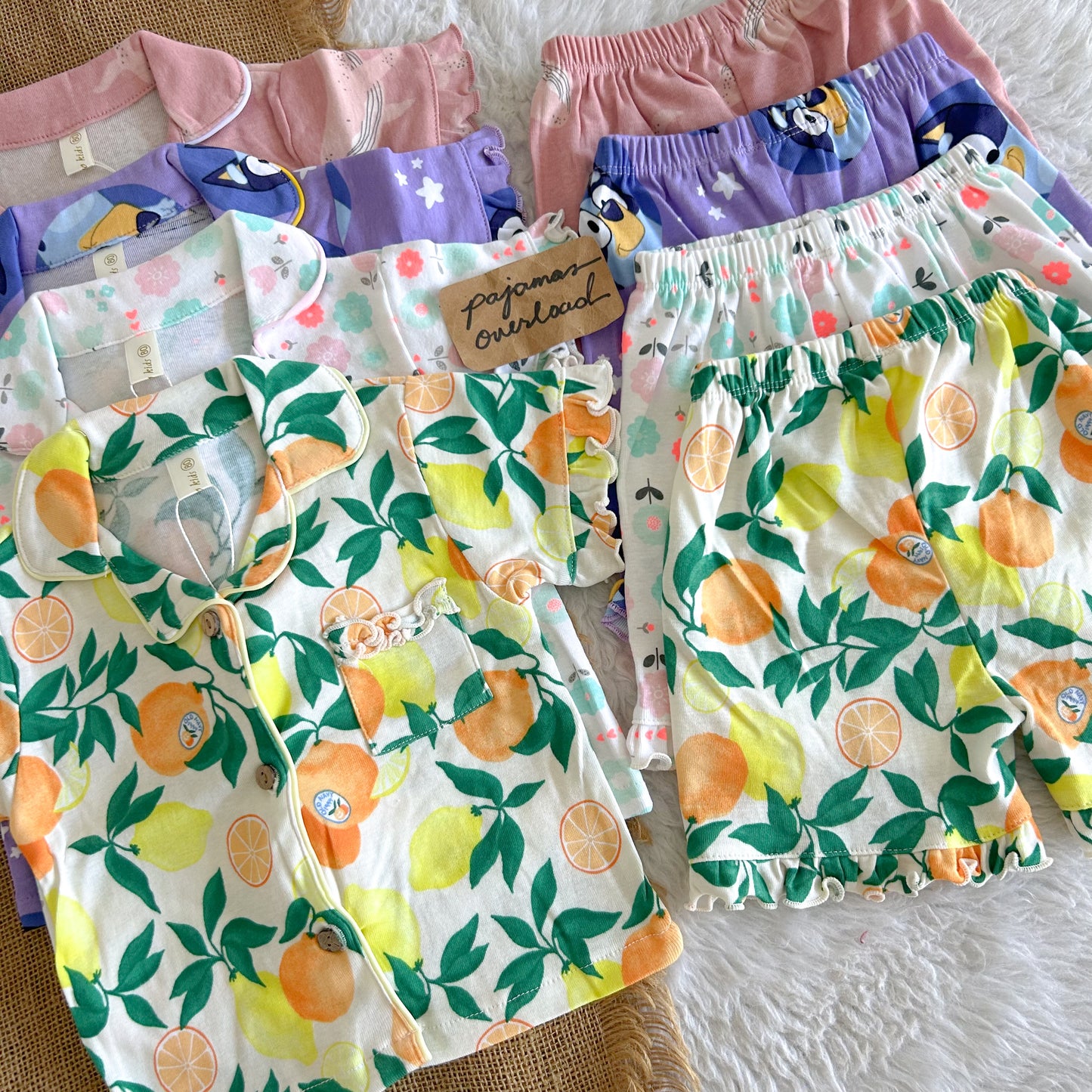 MARTHA KIDS | cotton shortsleeves + shorts sleepwear pajama set | PajamasOverload