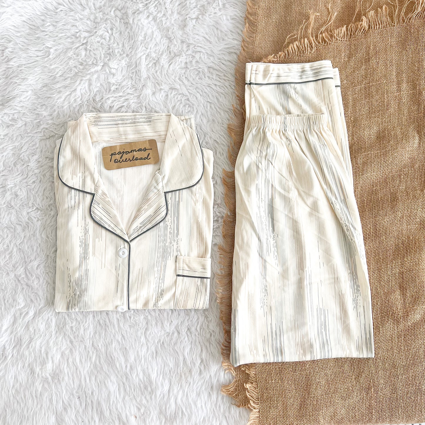 JOEY | polycotton shortsleeves + pants pajama set | PajamasOverload