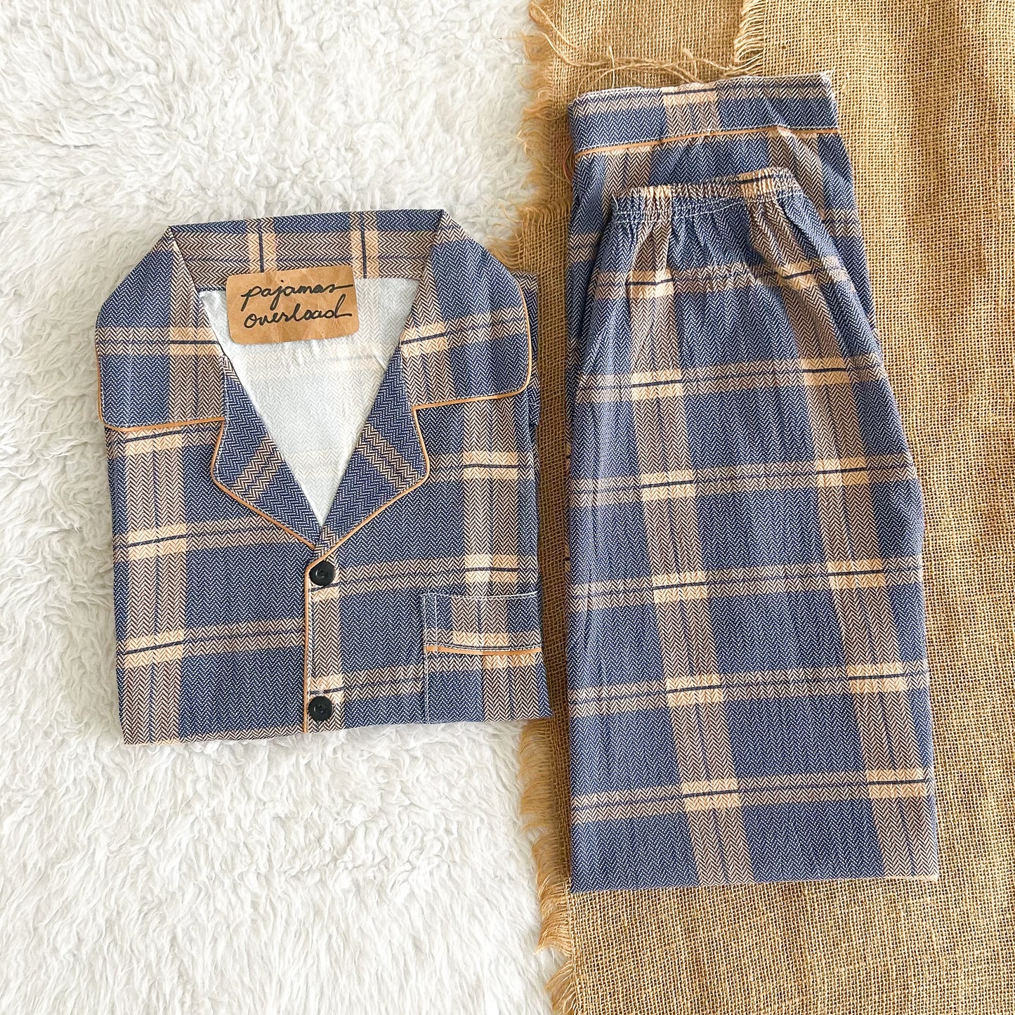 MIKE CRUMPLED | crumpled shortsleeves + pants sleepwear pajama set for MEN | PajamasOverload