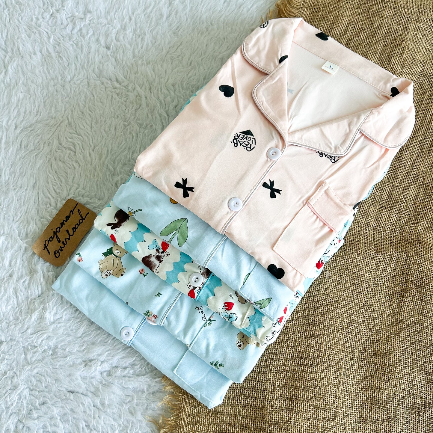 JOEY | polycotton shortsleeves + pants pajama set | PajamasOverload