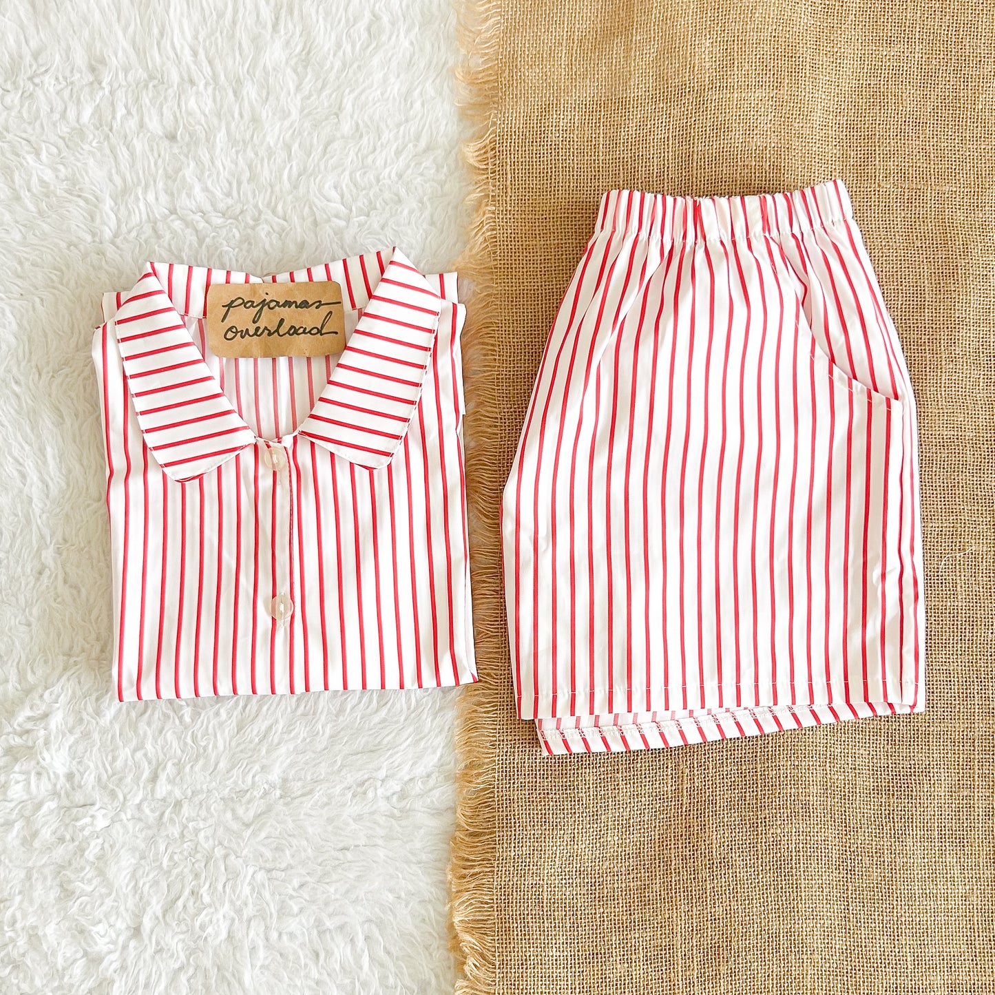 JULIANA | koreanwoven/twill shortsleeves + shorts buttondown set | PajamasOverload