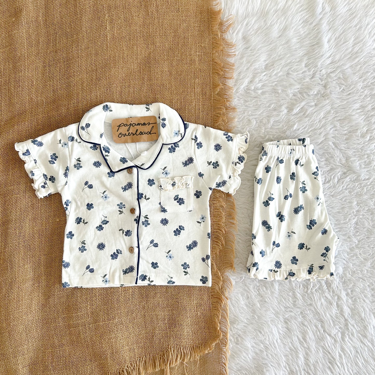 MARTHA KIDS | cotton shortsleeves + shorts sleepwear pajama set | PajamasOverload