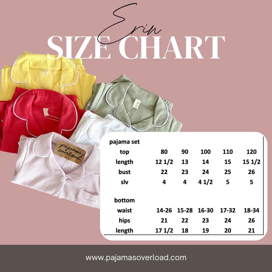 ERIN KIDS | cotton shortsleeves top + pants sleepwear pajama set | PajamasOverload