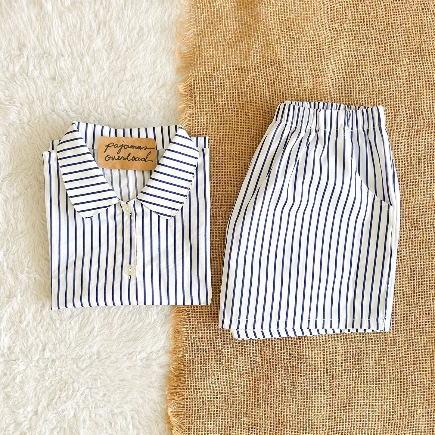 JULIANA | koreanwoven/twill shortsleeves + shorts buttondown set | PajamasOverload