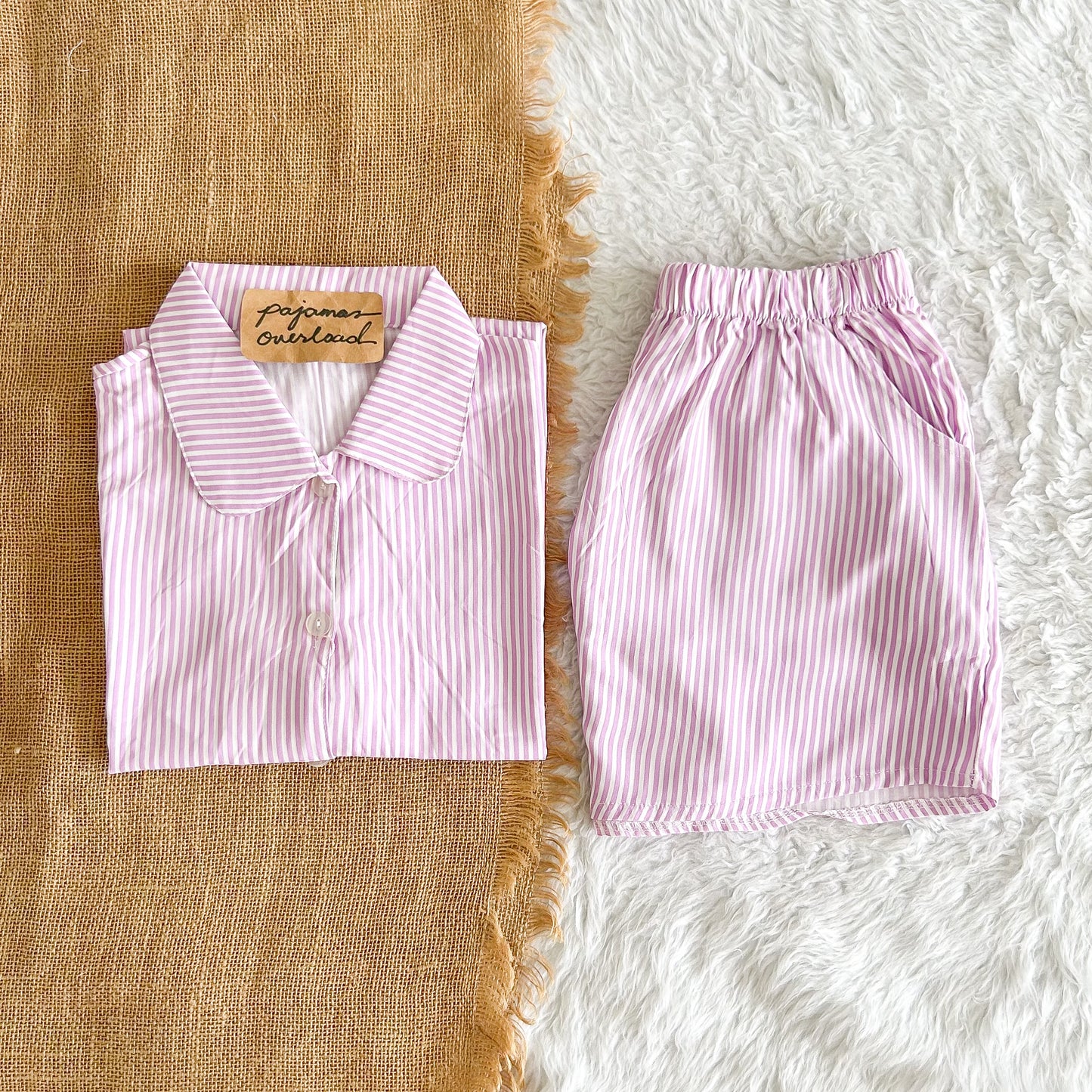 JULIANA | soft linen shortsleeves + shorts buttondown set | PajamasOverload