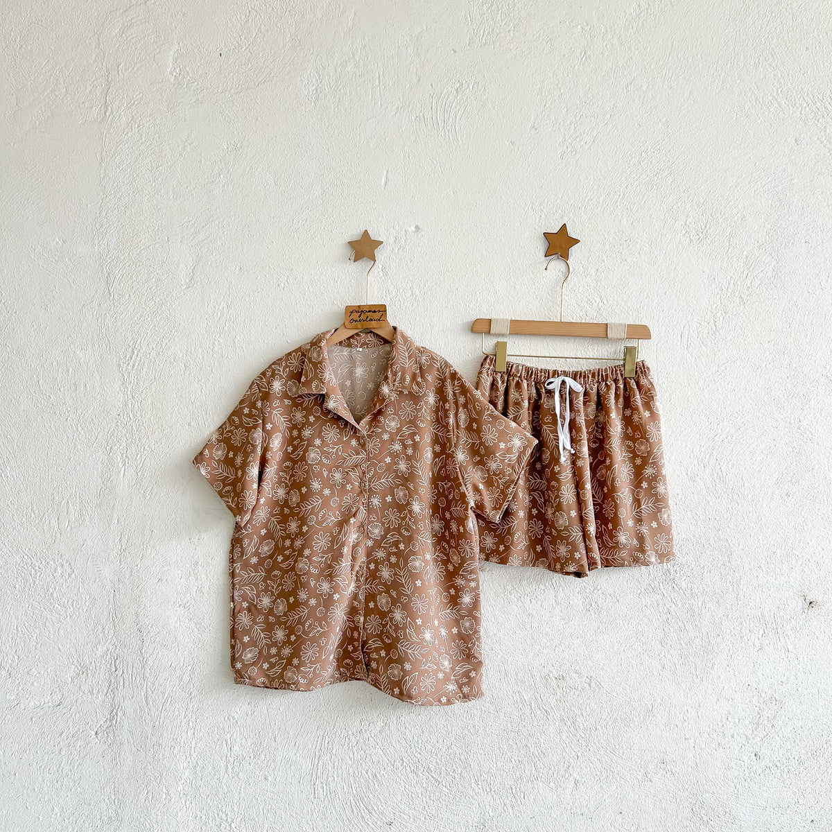 JOY LIMITED PRINT | challis/softlinen shortsleeves + shorts sleepwear pajama set | PajamasOverload