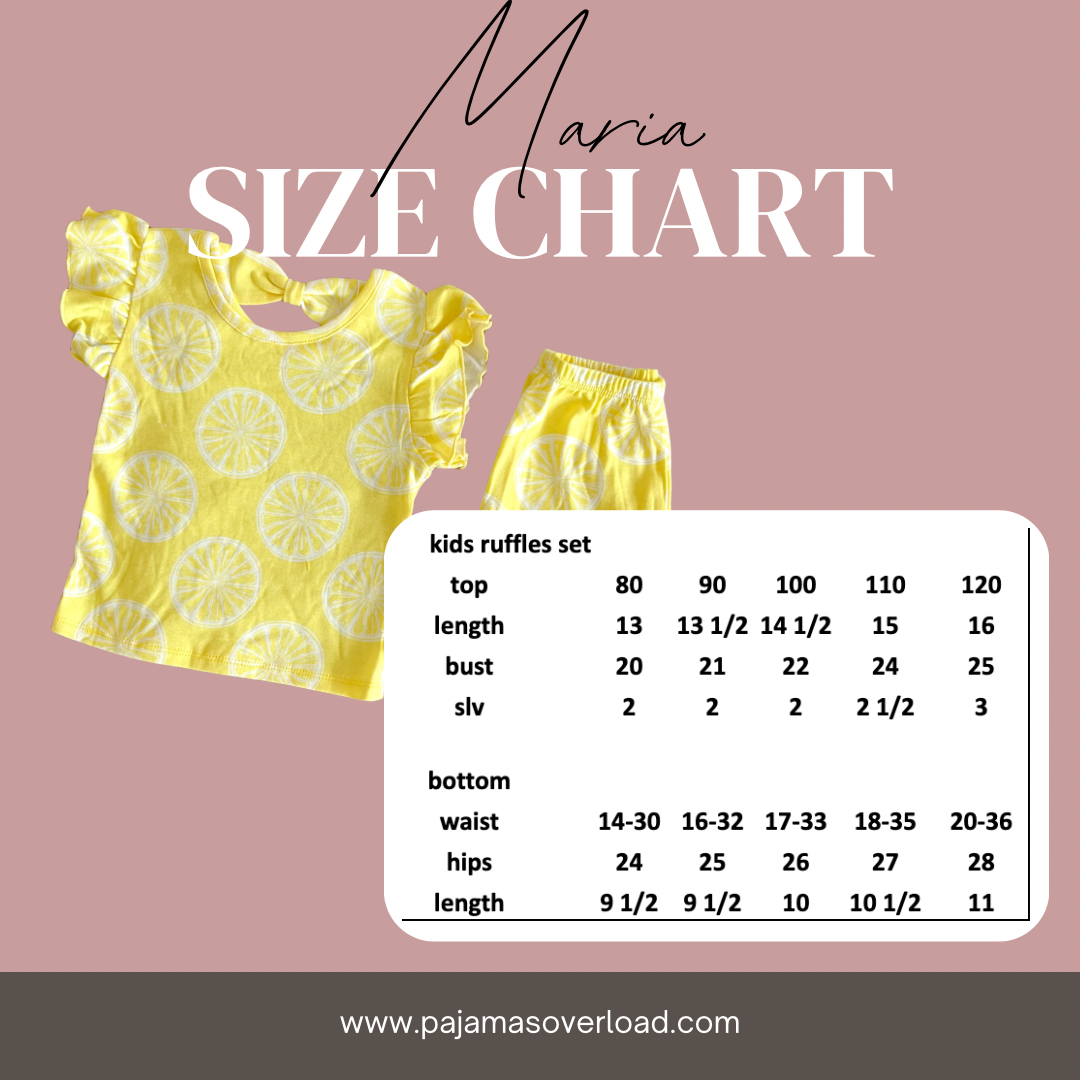 MARIA KIDS | cotton ruffles top + shorts sleepwear pajama set | PajamasOverload