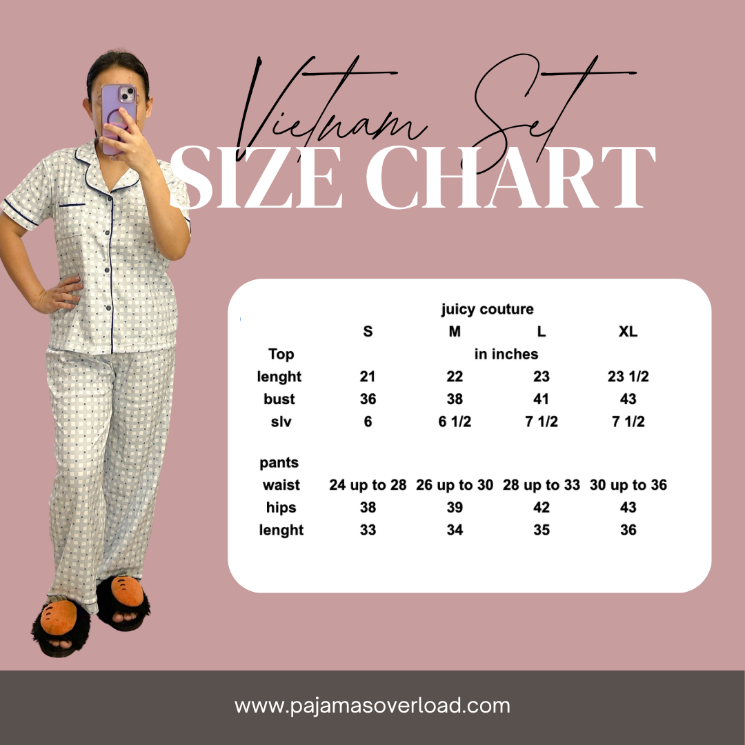 Juicy couture | cotton shortsleeves top + pants sleepwear pajama set | PajamasOverload