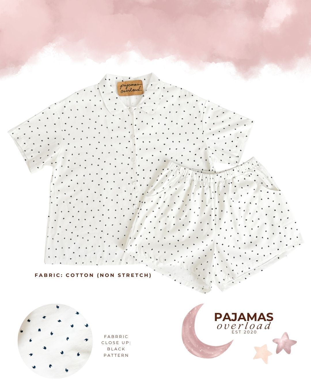 JULIANA | koreanwoven/twill shortsleeves + shorts buttondown set | PajamasOverload