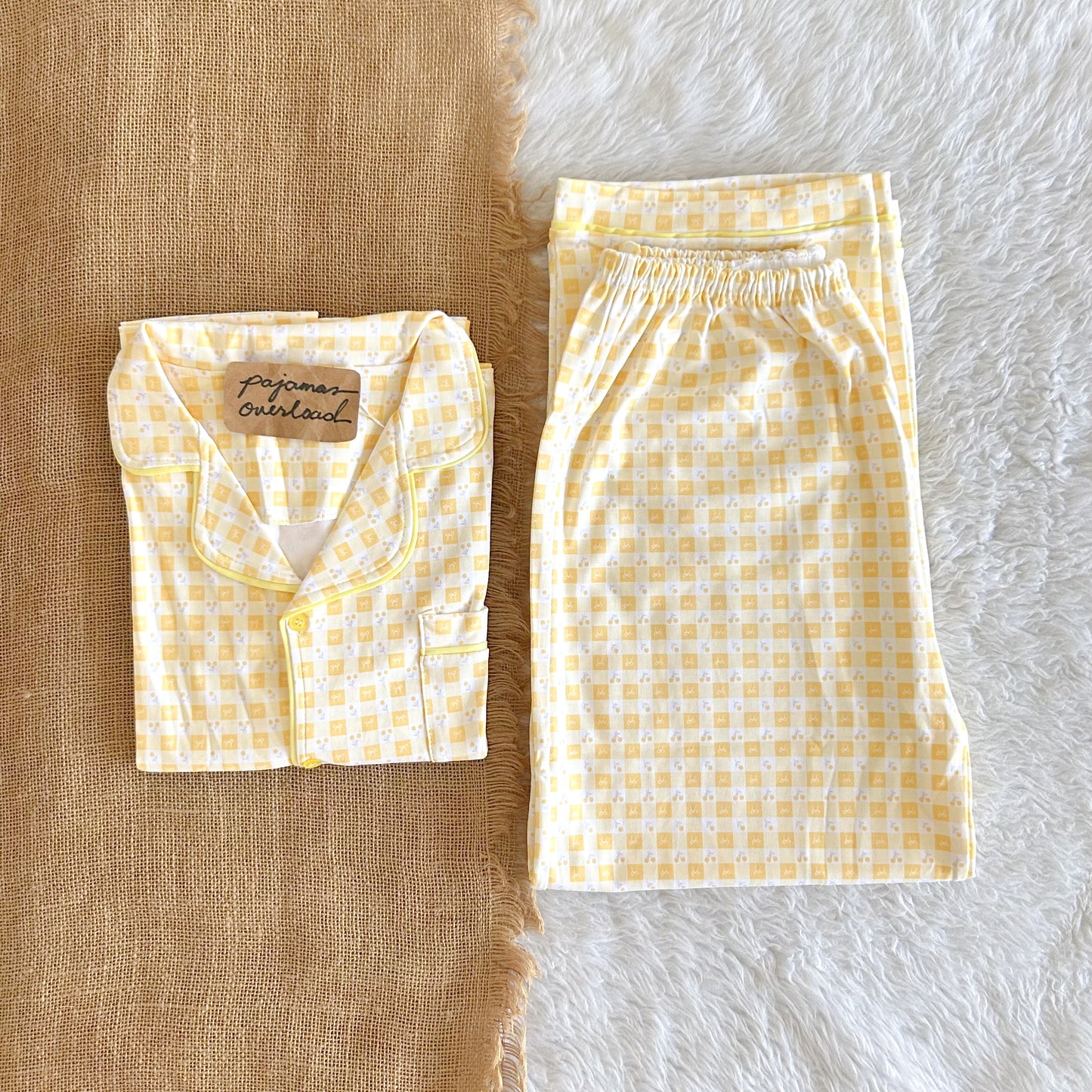 Juicy couture | cotton shortsleeves top + pants sleepwear pajama set | PajamasOverload