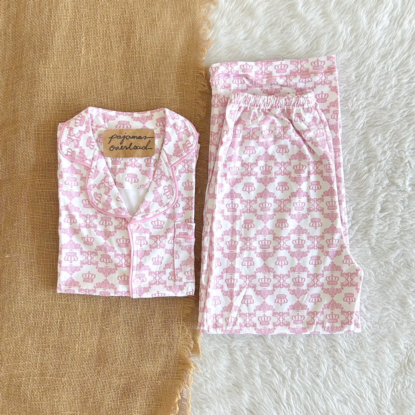 Juicy couture | cotton shortsleeves top + pants sleepwear pajama set | PajamasOverload