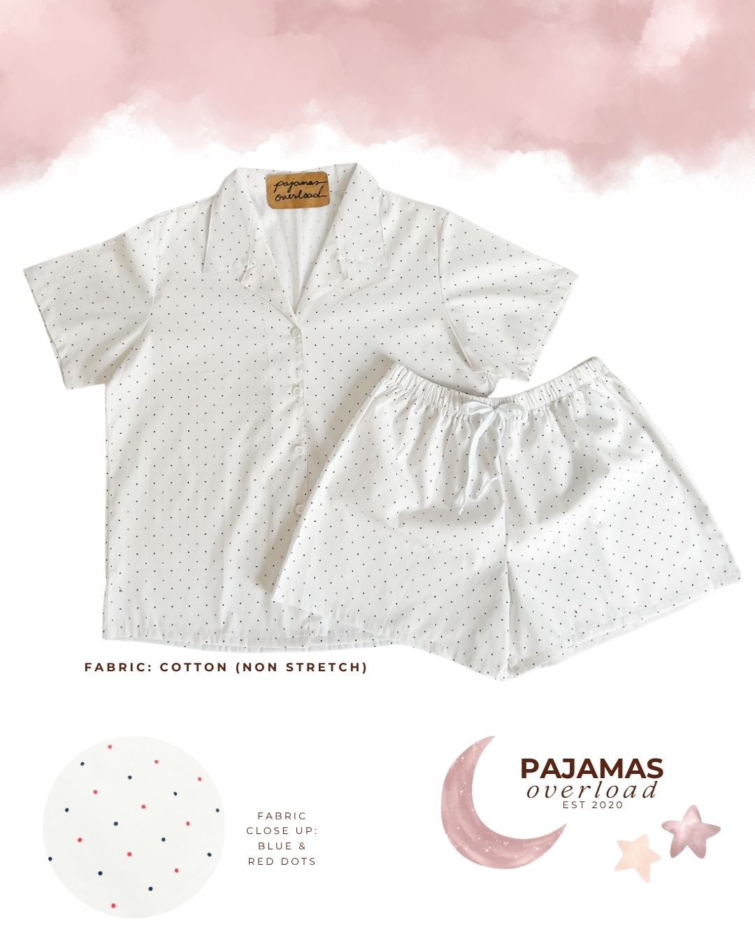 JOY LIMITED PRINT | challis/softlinen shortsleeves + shorts sleepwear pajama set | PajamasOverload