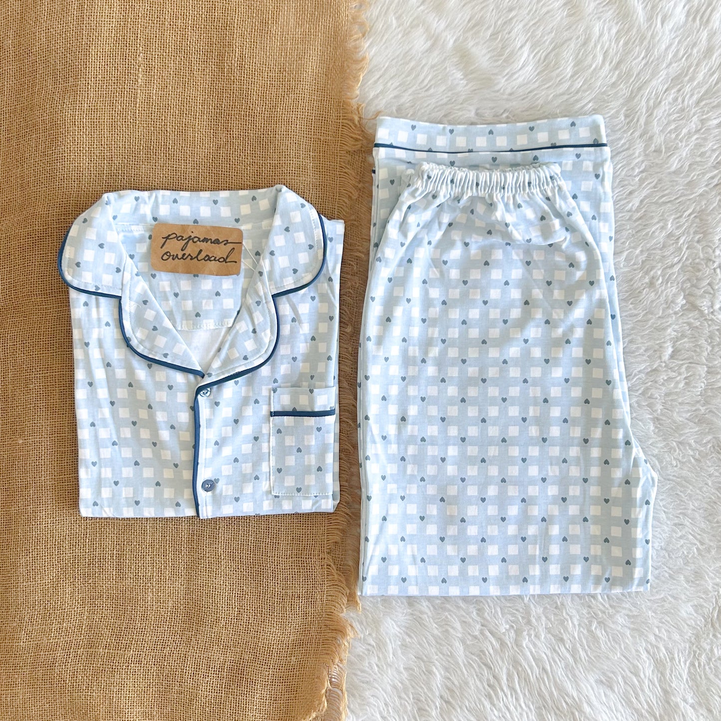 Juicy couture | cotton shortsleeves top + pants sleepwear pajama set | PajamasOverload