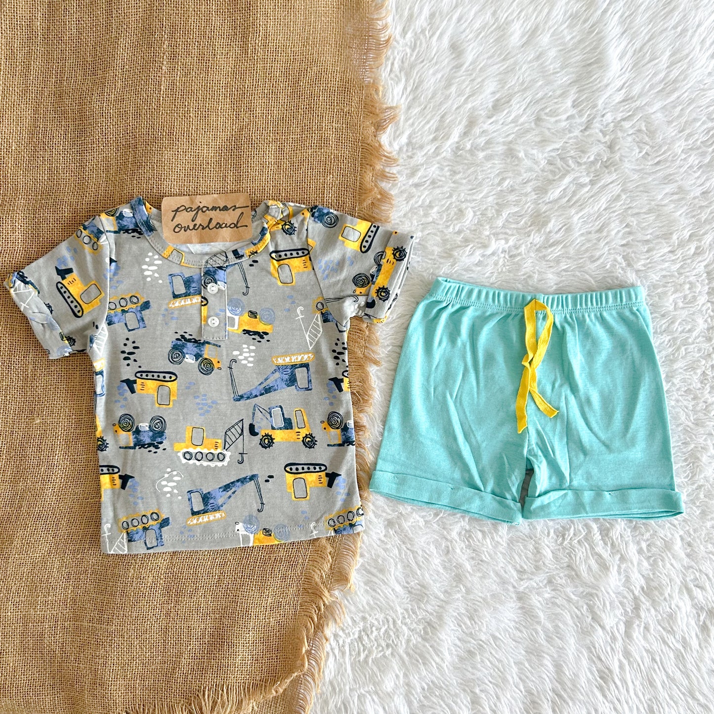 RYGEL KIDS | cotton shortsleeves top + shorts sleepwear pajama set | PajamasOverload
