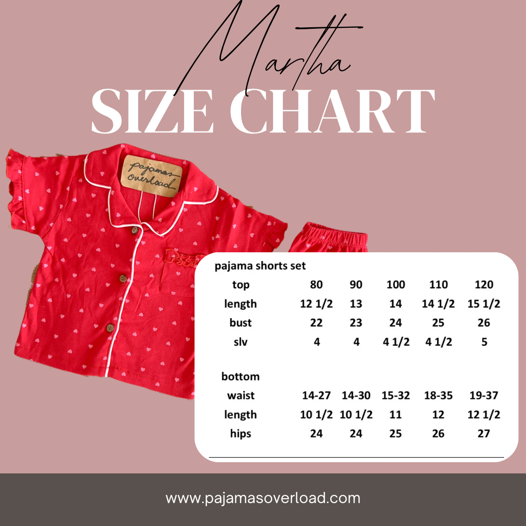 MARTHA KIDS | cotton shortsleeves + shorts sleepwear pajama set | PajamasOverload