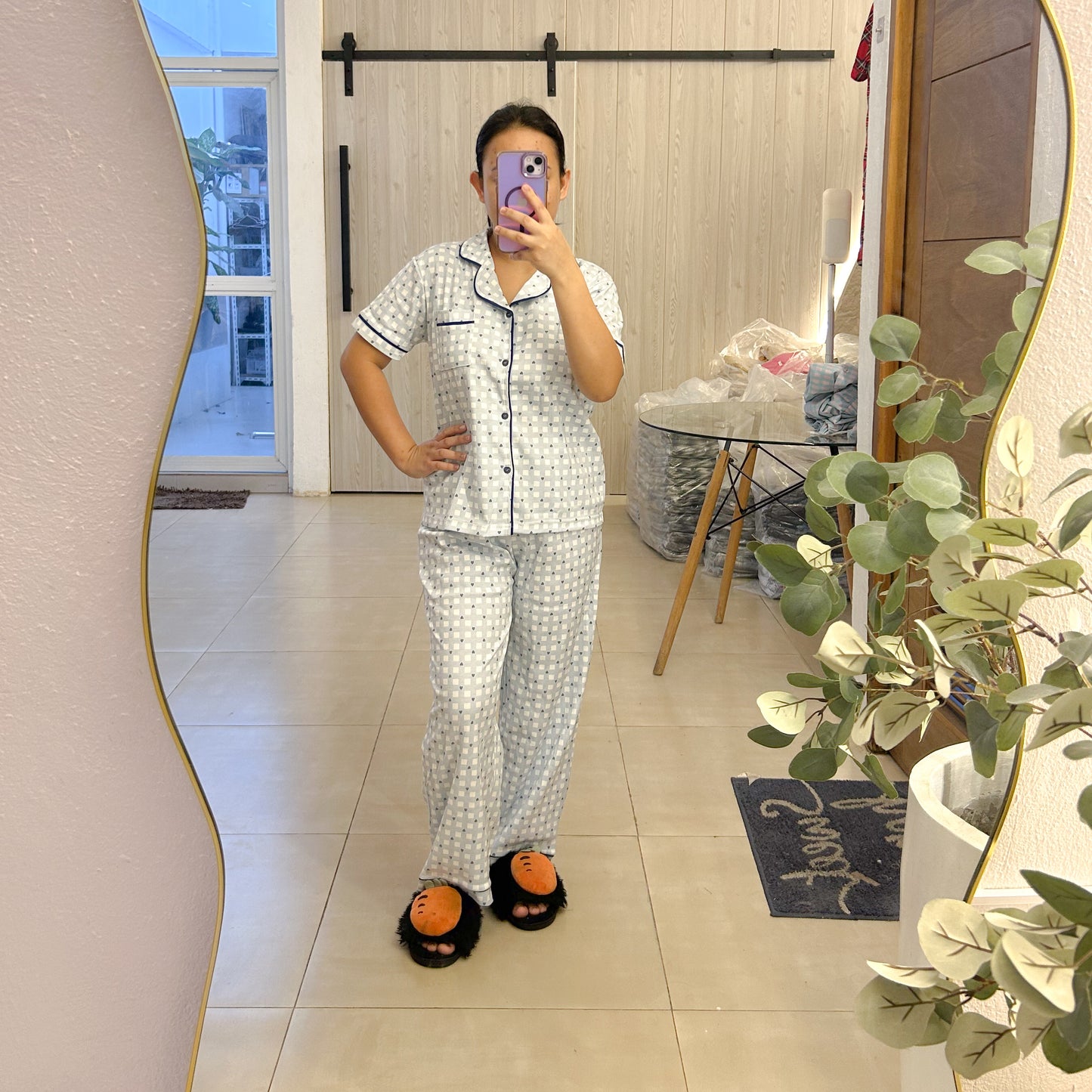 Juicy couture | cotton shortsleeves top + pants sleepwear pajama set | PajamasOverload