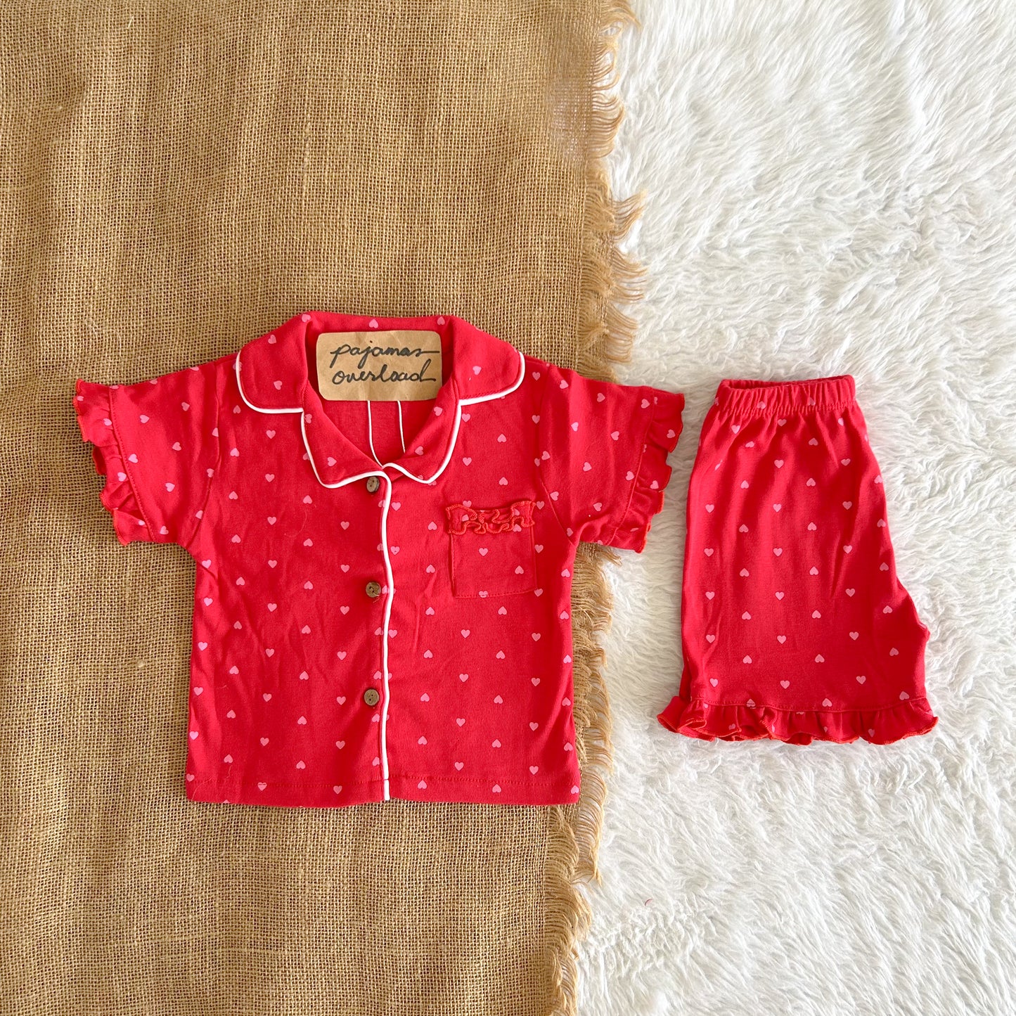 MARTHA KIDS | cotton shortsleeves + shorts sleepwear pajama set | PajamasOverload