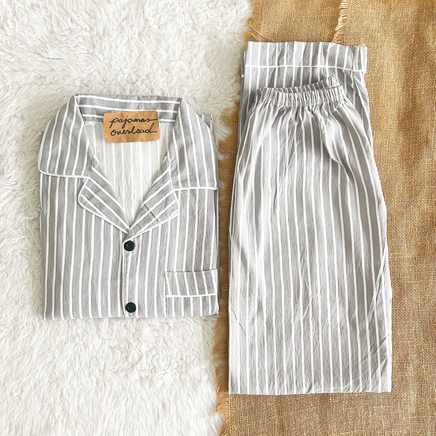 MIKE CRUMPLED | crumpled shortsleeves + pants sleepwear pajama set for MEN | PajamasOverload