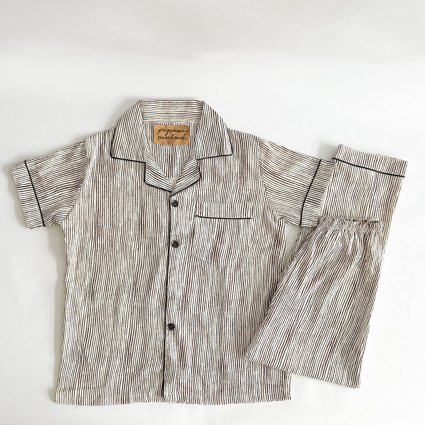 MIKE CRUMPLED | crumpled shortsleeves + pants sleepwear pajama set for MEN | PajamasOverload