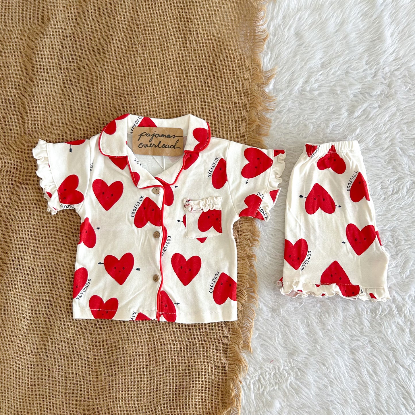 MARTHA KIDS | cotton shortsleeves + shorts sleepwear pajama set | PajamasOverload