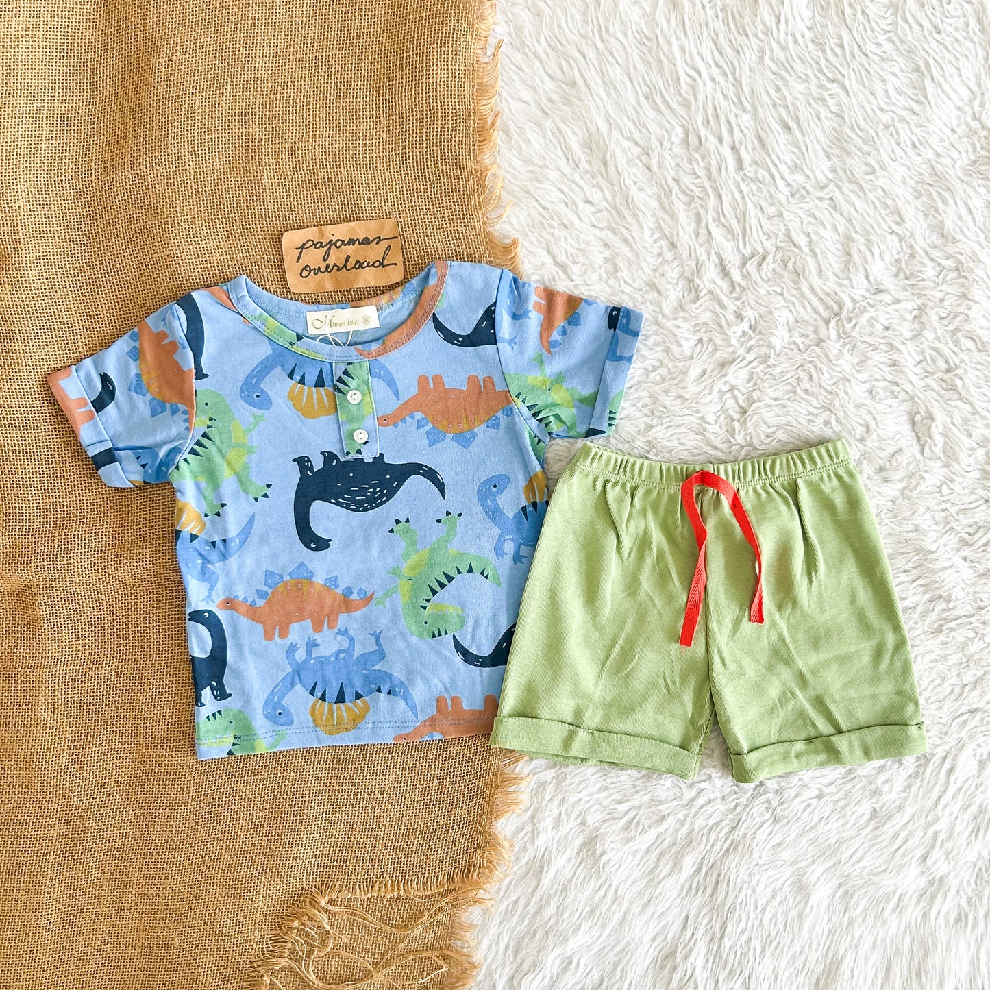 RYGEL KIDS | cotton shortsleeves top + shorts sleepwear pajama set | PajamasOverload