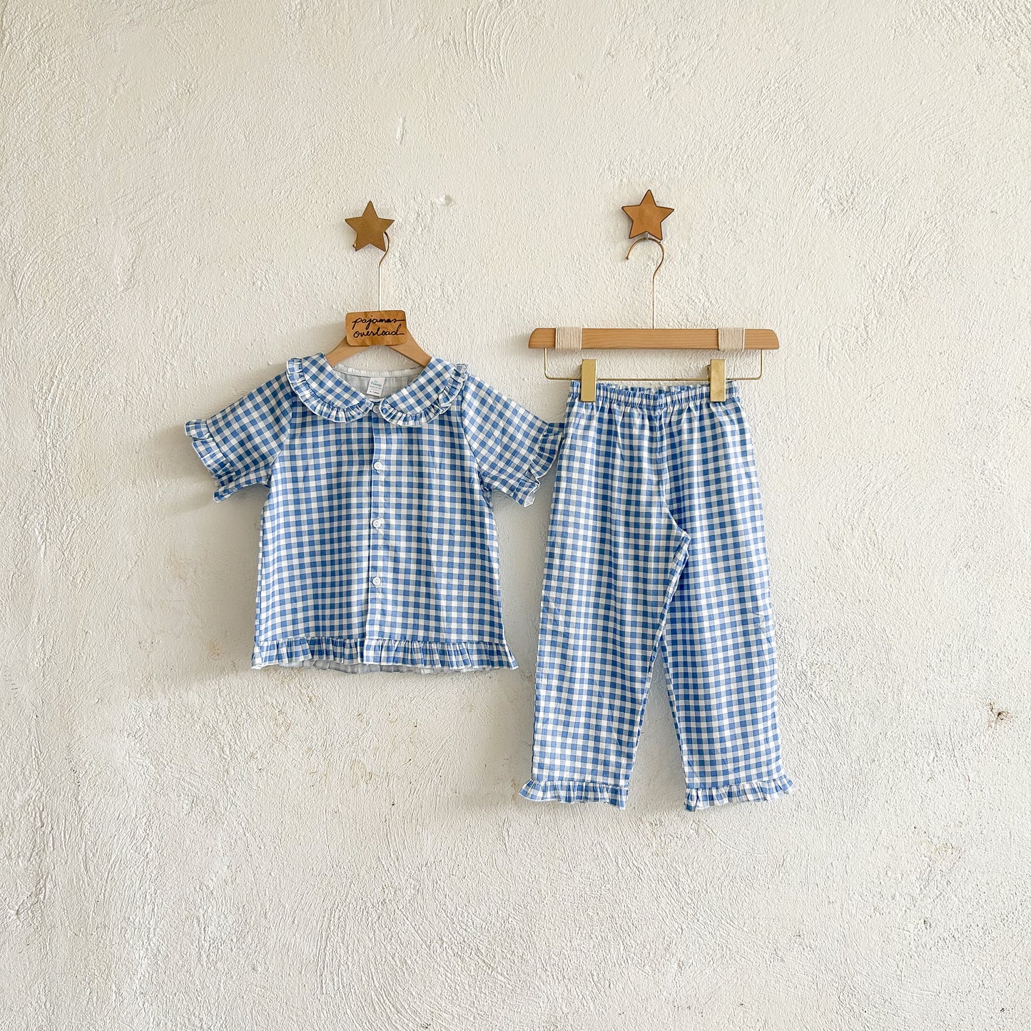 MARIKIT KIDS | cotton ruffles shortsleeves + shorts sleepwear pajama set | PajamasOverload