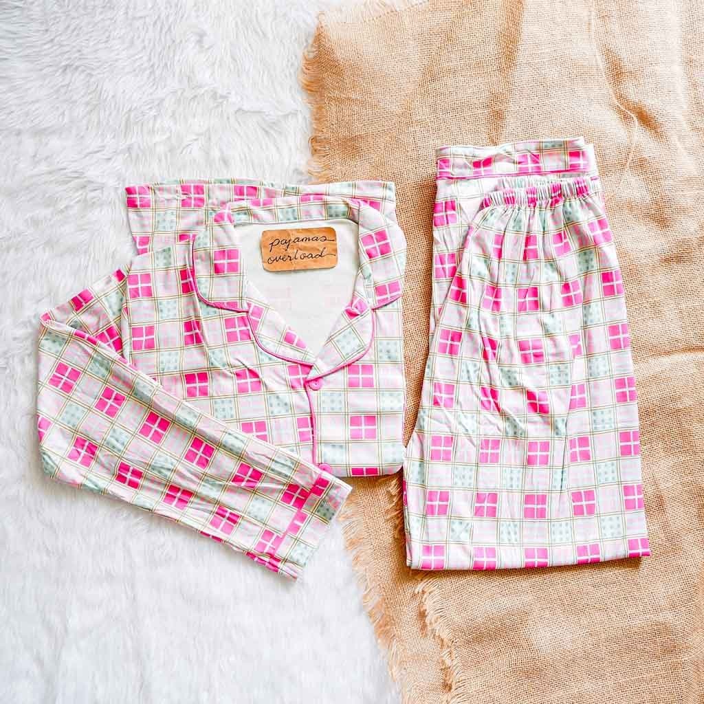 ROSS | polyester cotton long sleeves + pants sleepwear set | PajamasOverload