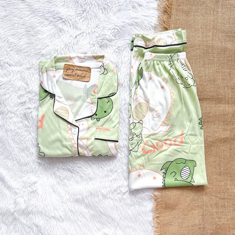 JOEY | polycotton shortsleeves + pants pajama set | PajamasOverload