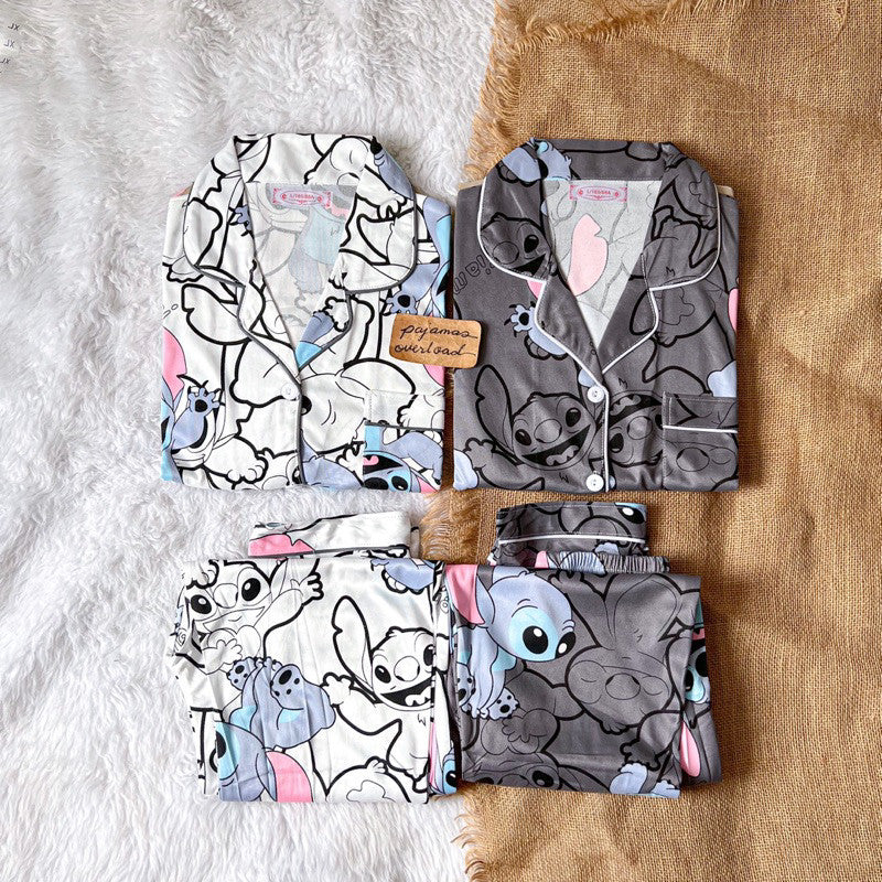 JOEY | polycotton shortsleeves + pants sleepwear pajama set | PajamasOverload