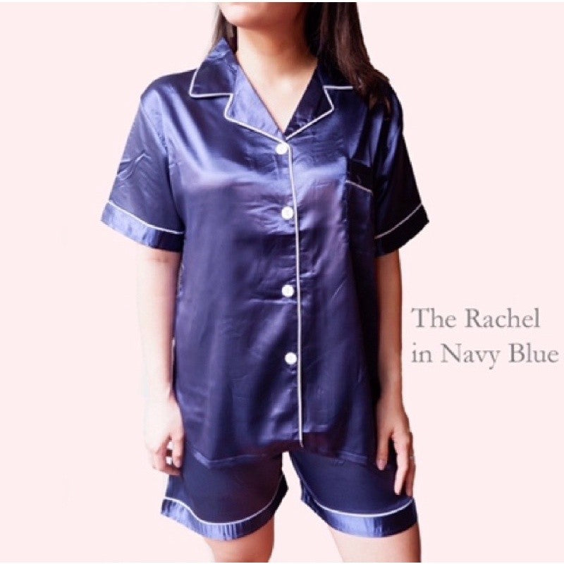 RACHEL | satin shortsleeves + shorts pajama set | PajamasOverload