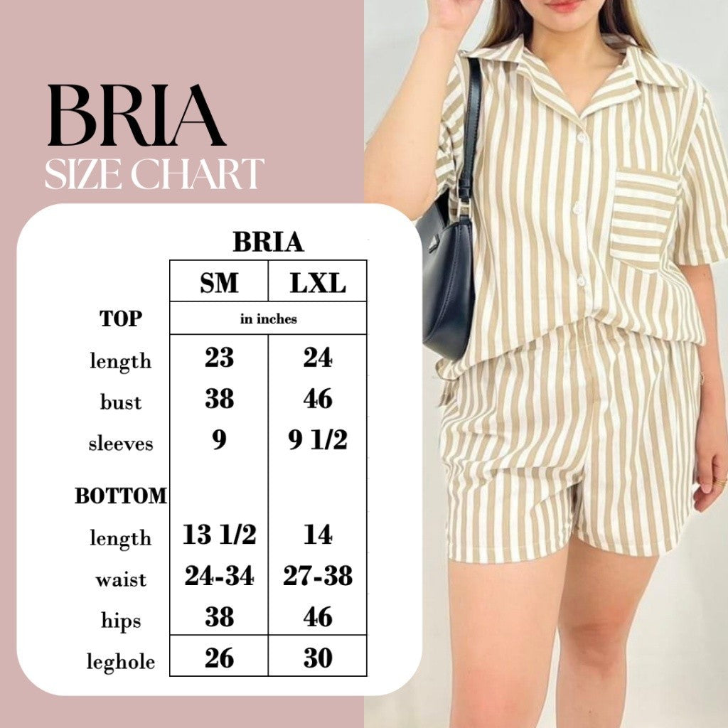 BRIA | premium cotton linen shortsleeves top + shorts sleepwear set | PajamasOverload