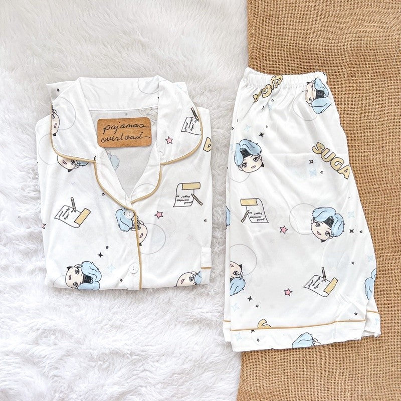 CHANDLER BTS | polycotton shortsleeves + shorts sleepwear pajama set | Pajamas Overload