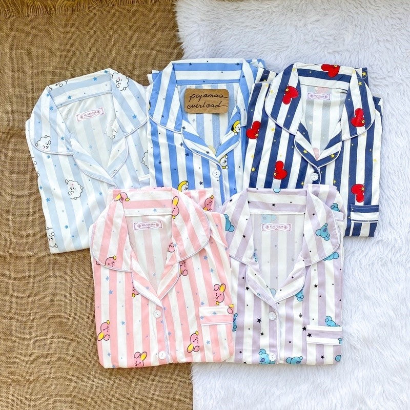 JOEY BTS | polycotton shortsleeves + pants sleepwear pajama set | PajamasOverload