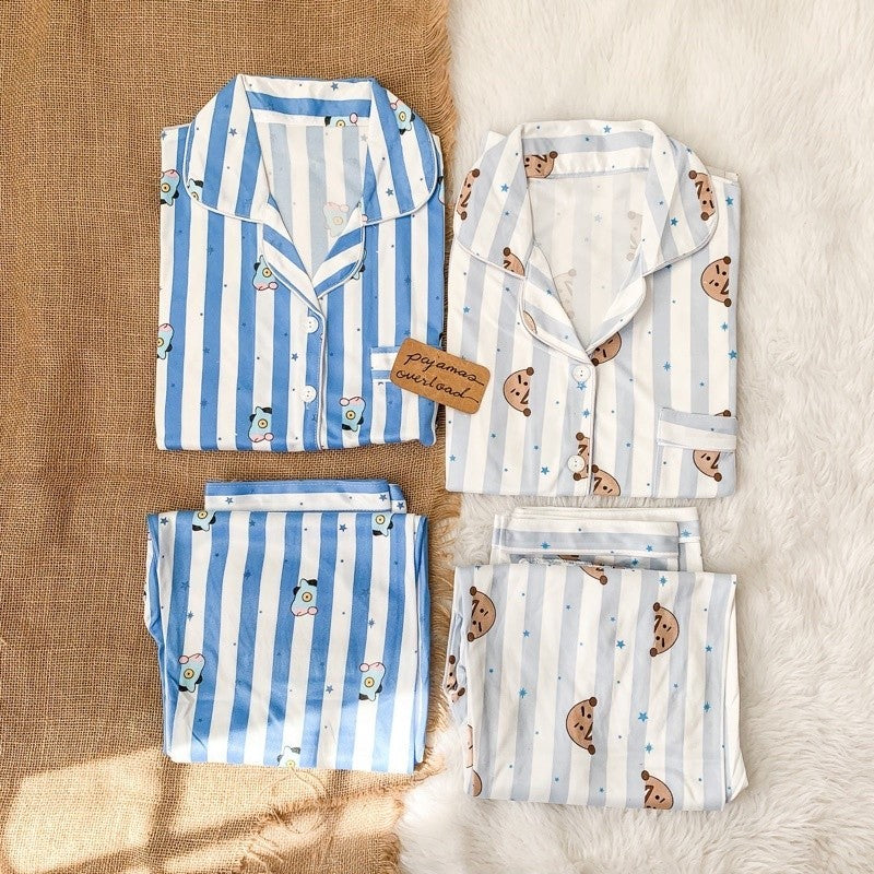 JOEY BTS | polycotton shortsleeves + pants sleepwear pajama set | PajamasOverload