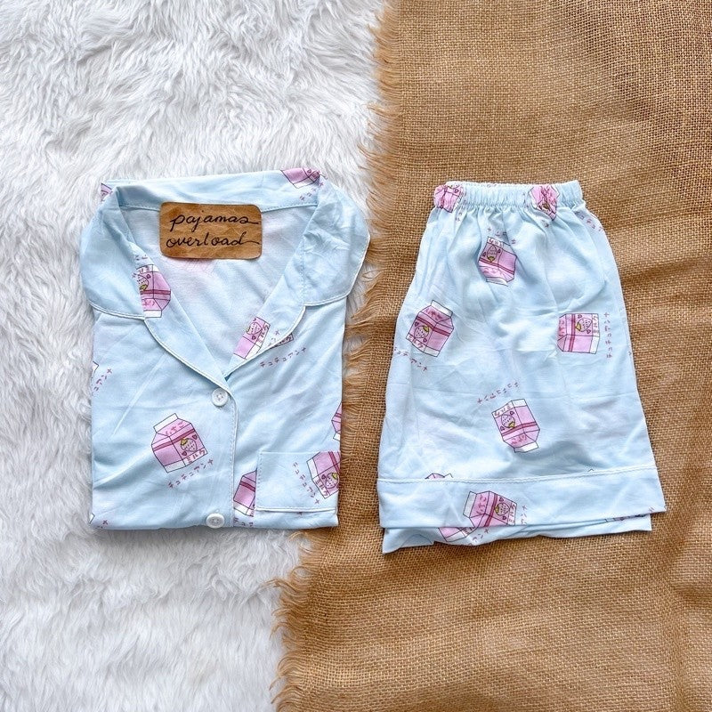 ZEUS | cotton jersey shortsleeves + shorts sleepwear pajama set | PajamasOverload