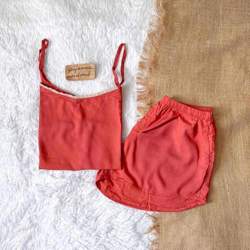 BLAIRE | challis sleeveless cami top + sexy shorts sleepwear set | PajamasOverload