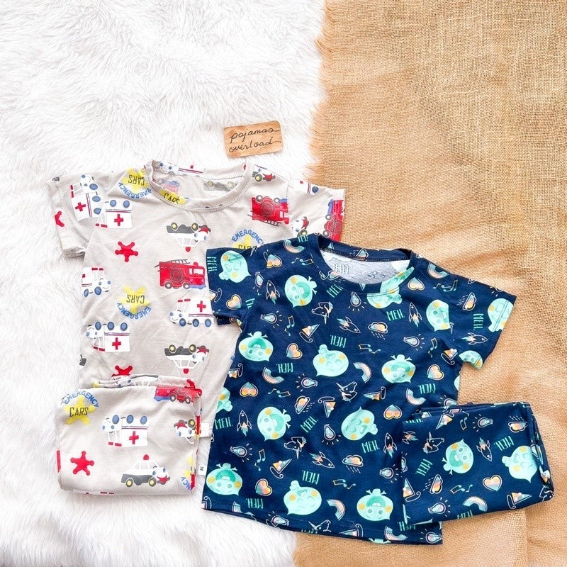 CAEL KIDS 3 | cotton kids shortsleeves + pants sleepwear pajama set | PajamasOverloadKids