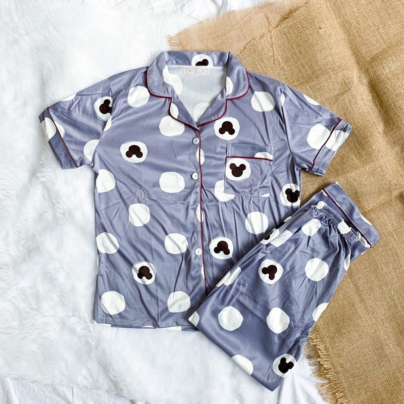 JOEY | polycotton shortsleeves + pants pajama set | PajamasOverload