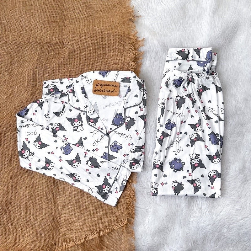 ROSS | polyester cotton long sleeves + pants sleepwear set | PajamasOverload